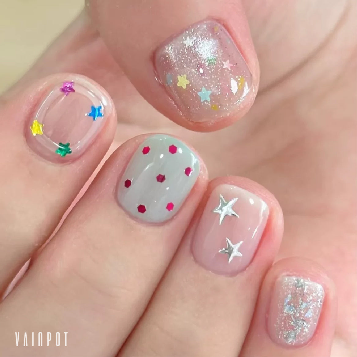 Star Sequins Nail Decorations
