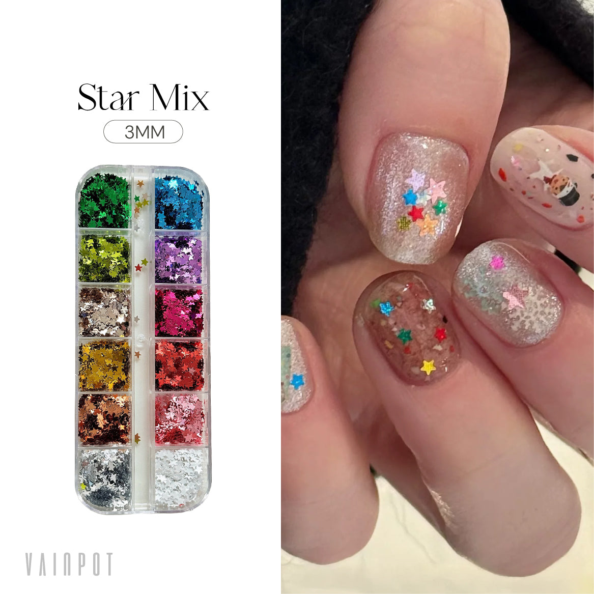 Star Sequins Nail Decorations