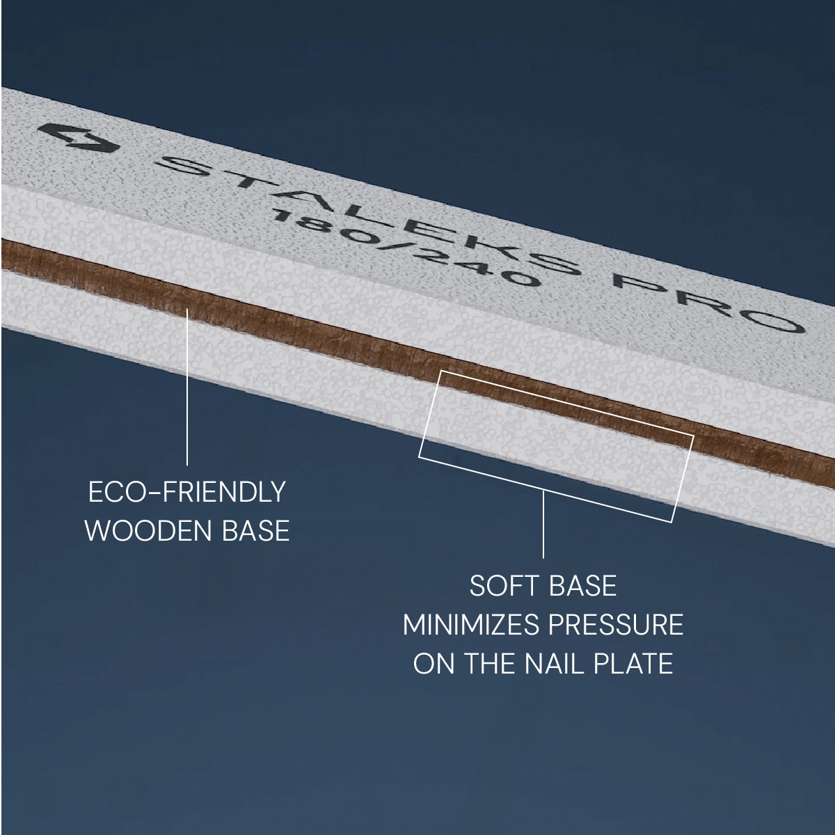 Expert 20 Straight Mineral Nail File / 2 Grits (1pc)