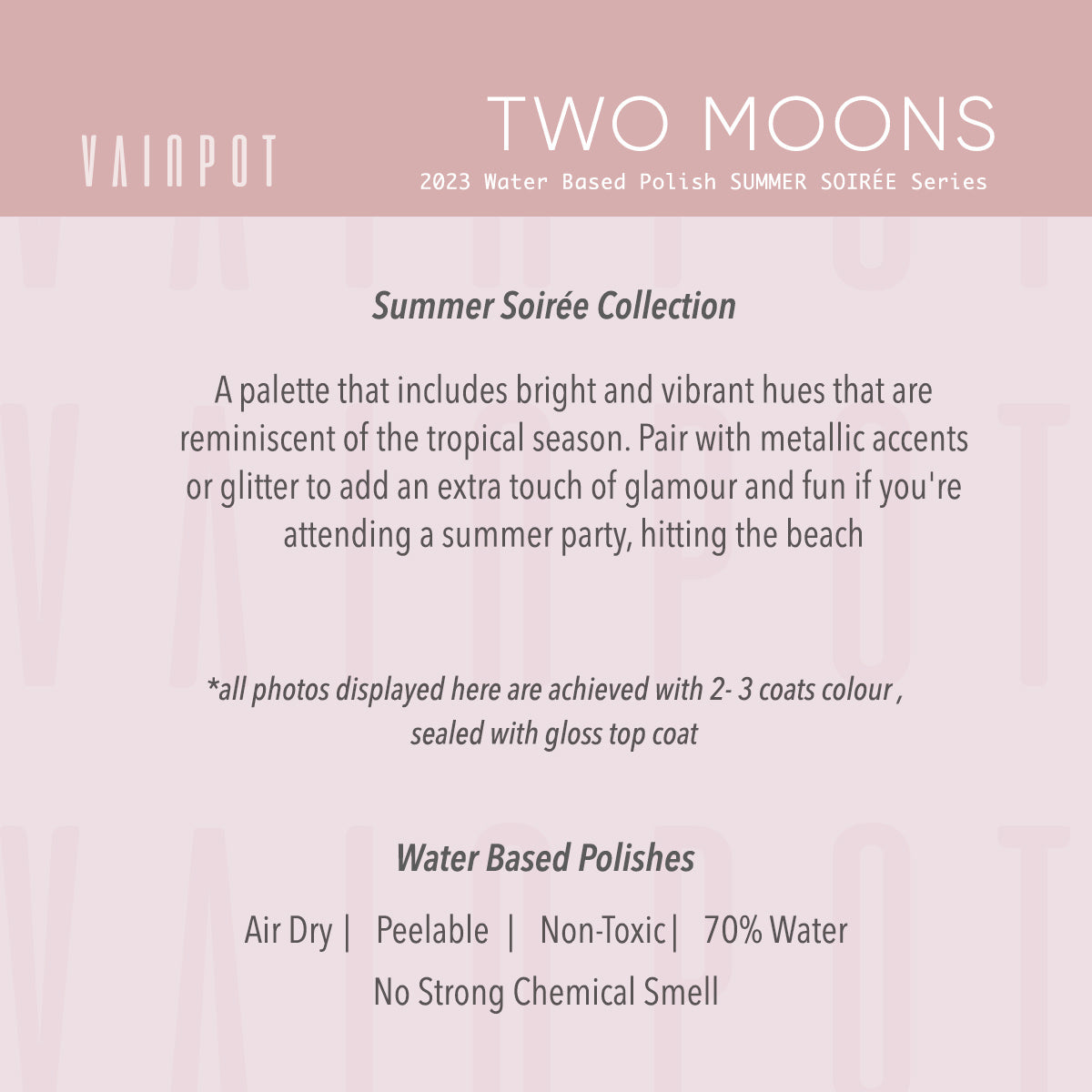 Water Based Nail Polish - Summer Soirée