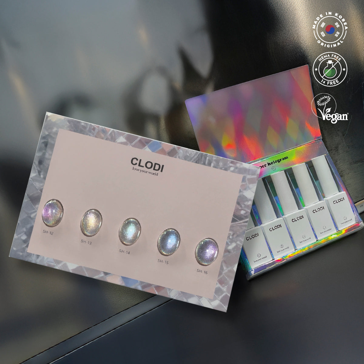 CLODI Super Hologram Collection/ 5 Cateye Colours