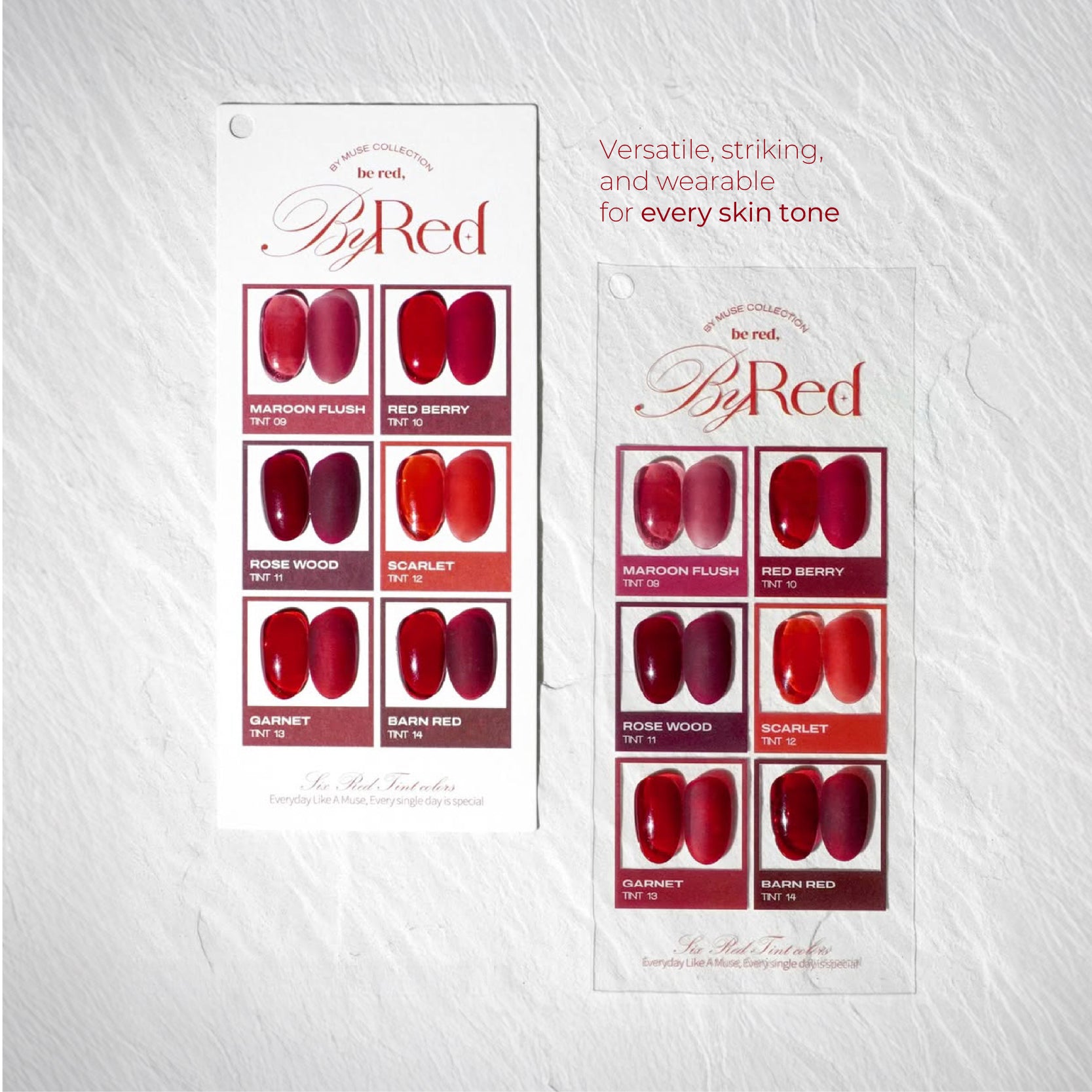 ByMuse Be Red, By Red Collection Tinted Gel Full Set / 6 Colours