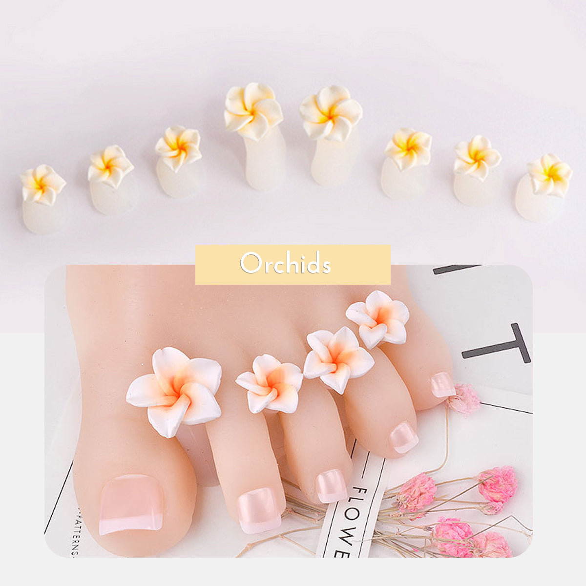 Silicone Toe Separators, Orchids TS-ORCHIDS