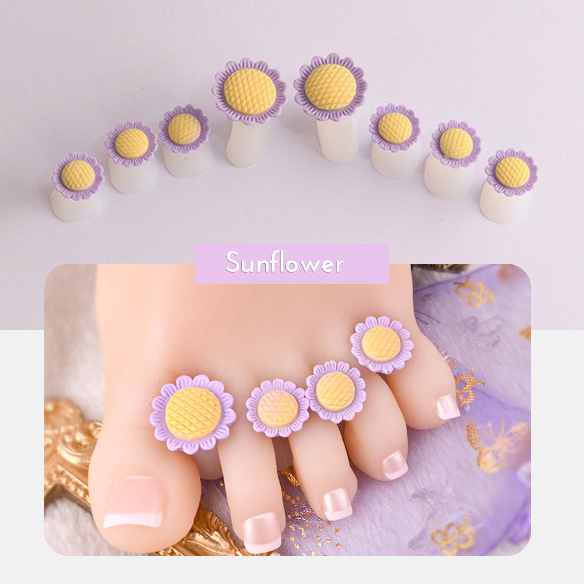 Silicone Toe Separators, Sunflower TS-SUNF