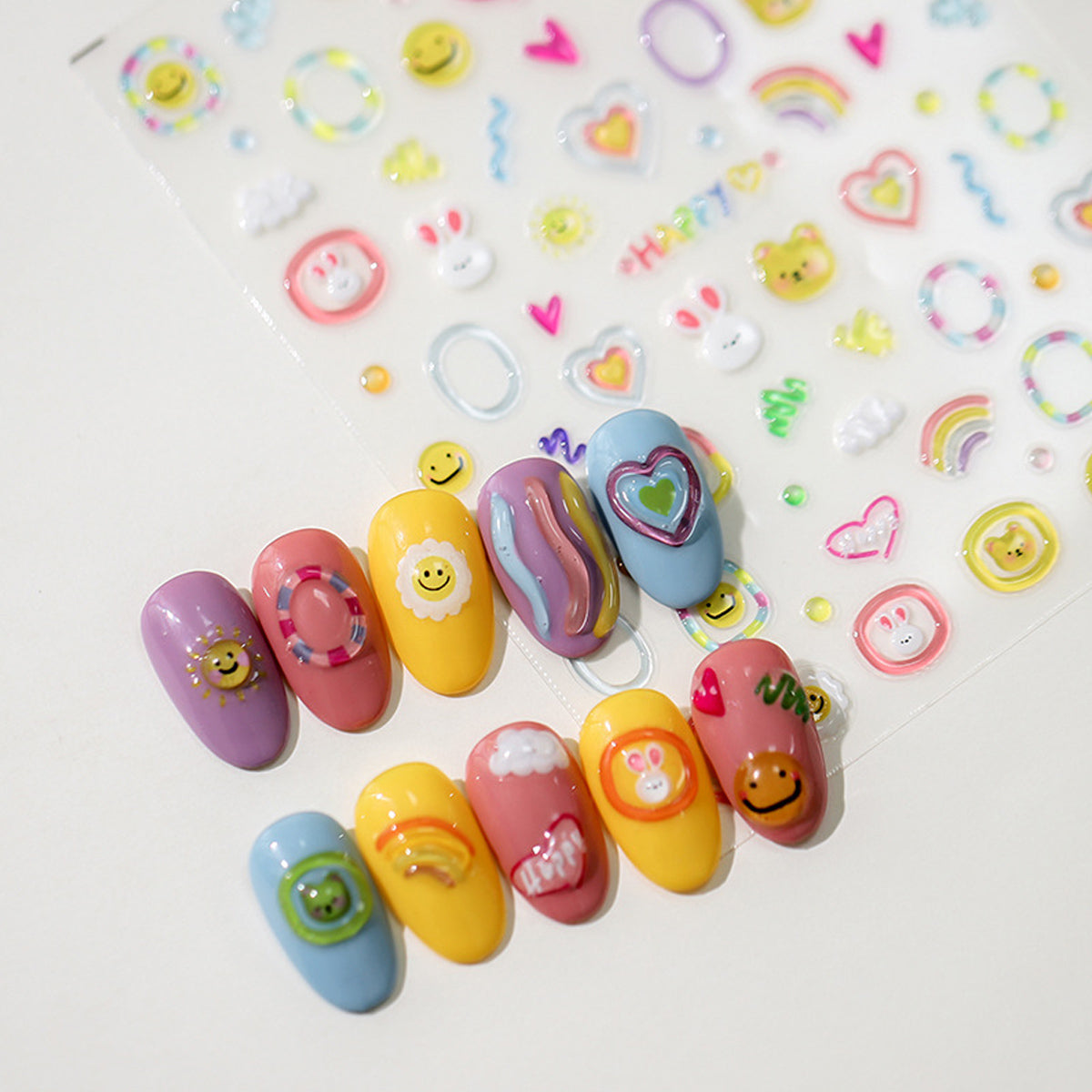 Y2K Jelly 5D Nail Art Stickers