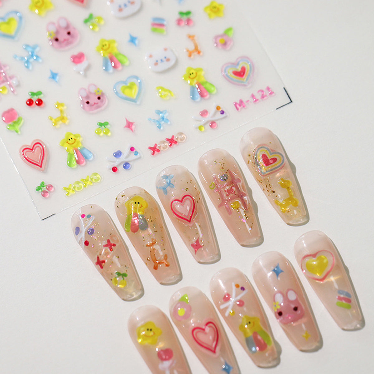 Y2K Jelly 5D Nail Art Stickers