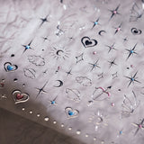 Y2K Cyber Chrome Nail Art Stickers