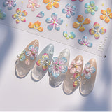 Blooming Garden Floral 5D Nail Art Stickers