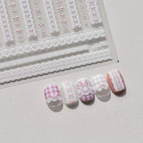 Coquette Lace Trim 5D Nail Art Stickers