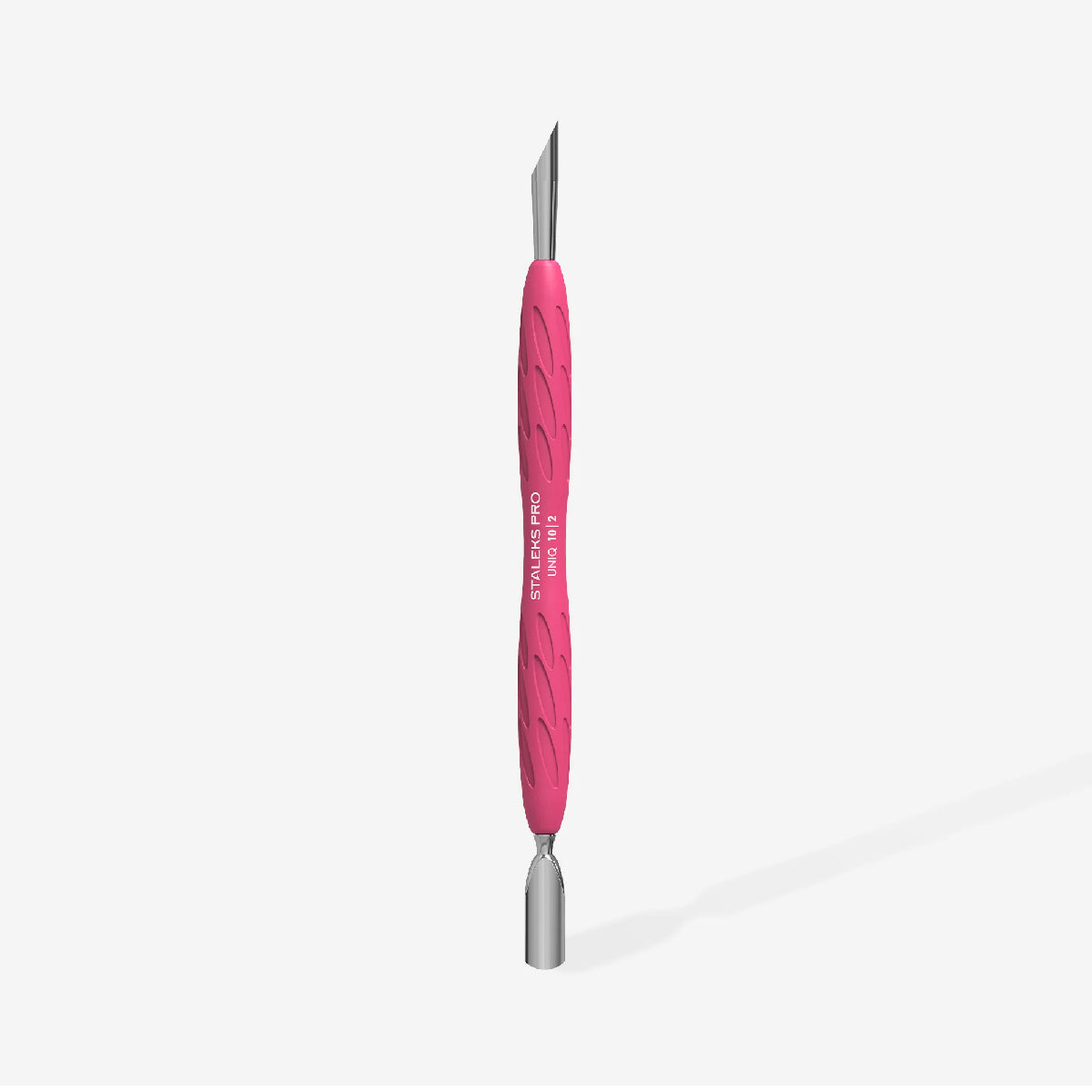 Manicure Pusher Gummy with Silicone Handle UNIQ 10 TYPE 2 (Rounded Narrow and Beveled Pusher)