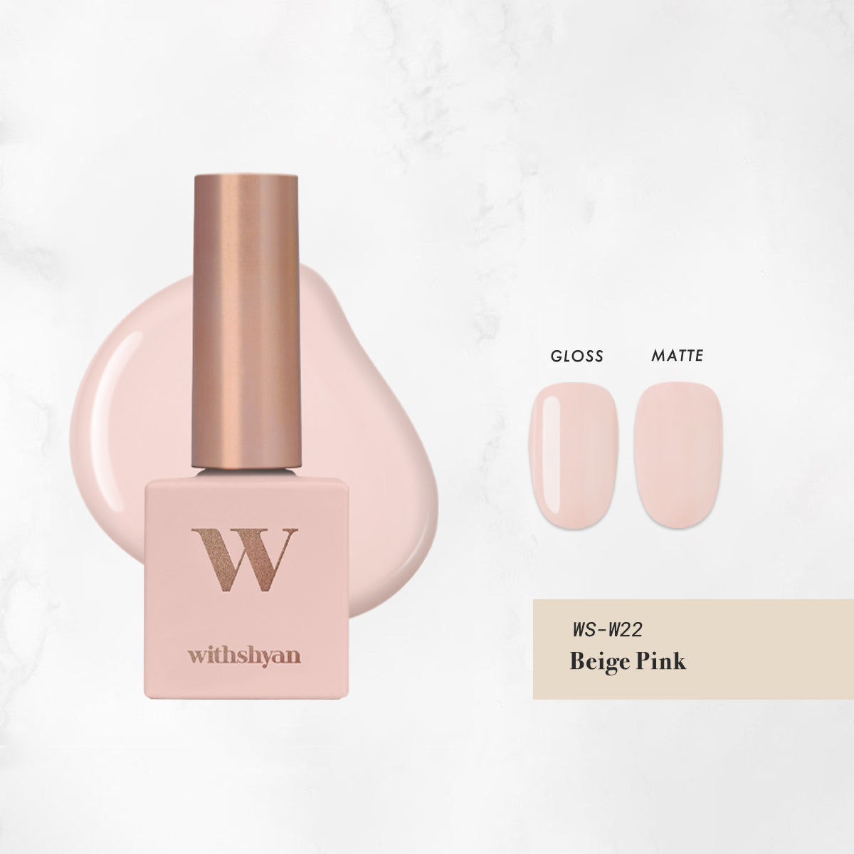 WithShyan WithGel Solid Series, WS-GEL-W22 Beige Pink