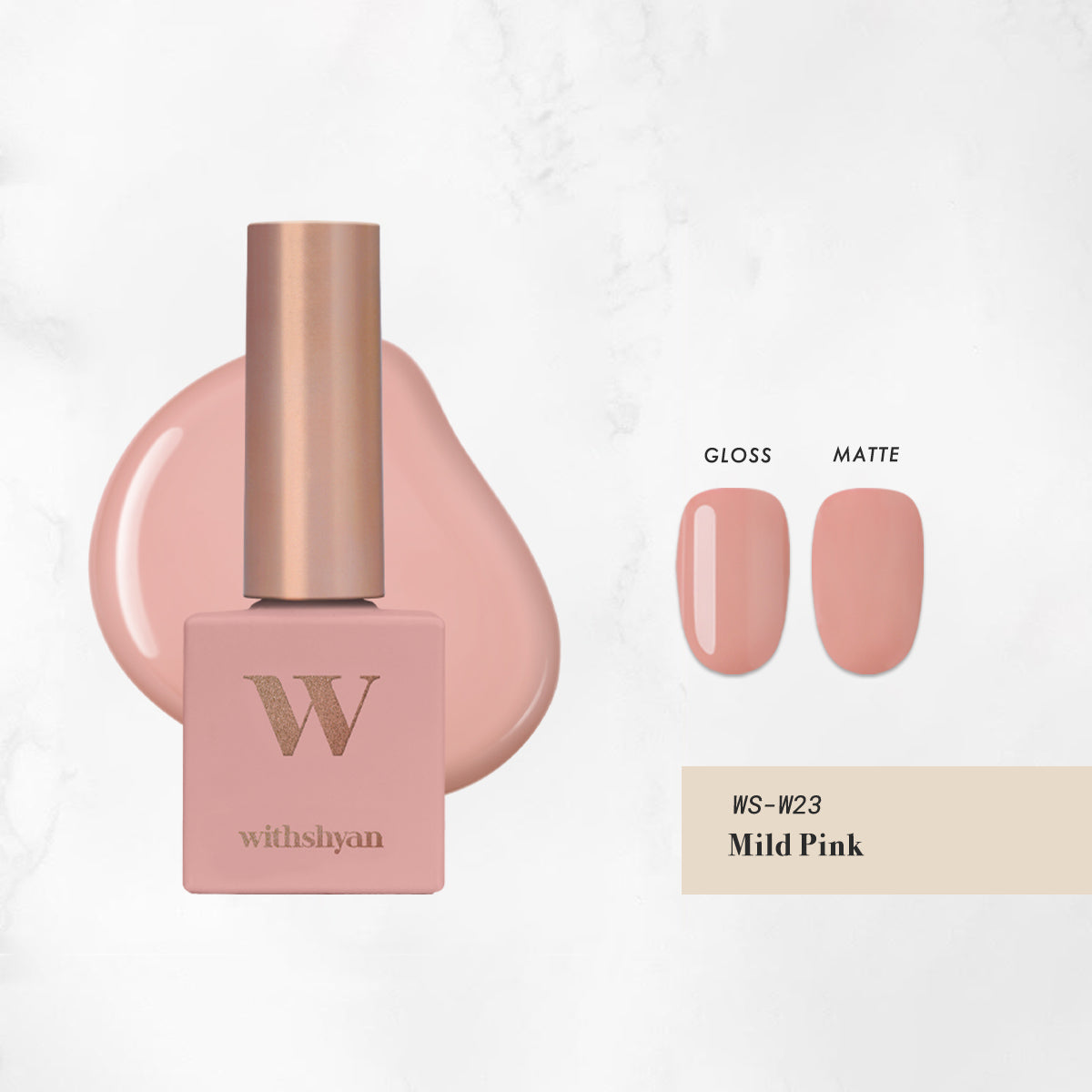 WithShyan WithGel Solid Series, WS-GEL-W23 Mild Pink
