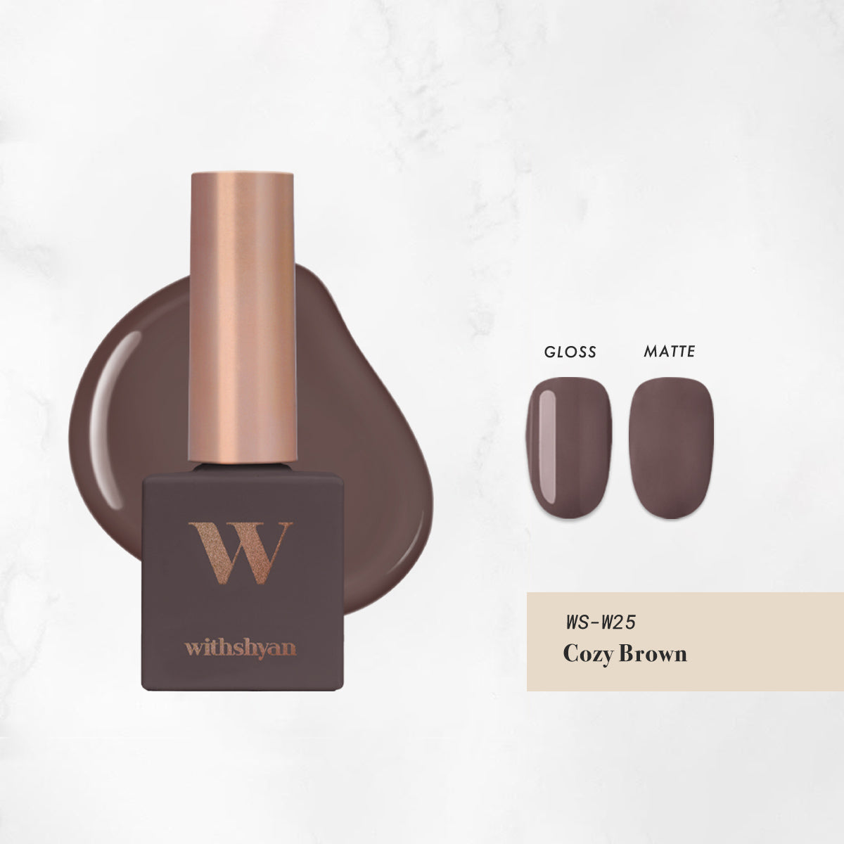 WithShyan WithGel Solid Series, WS-GEL-W25 Cozy Brown