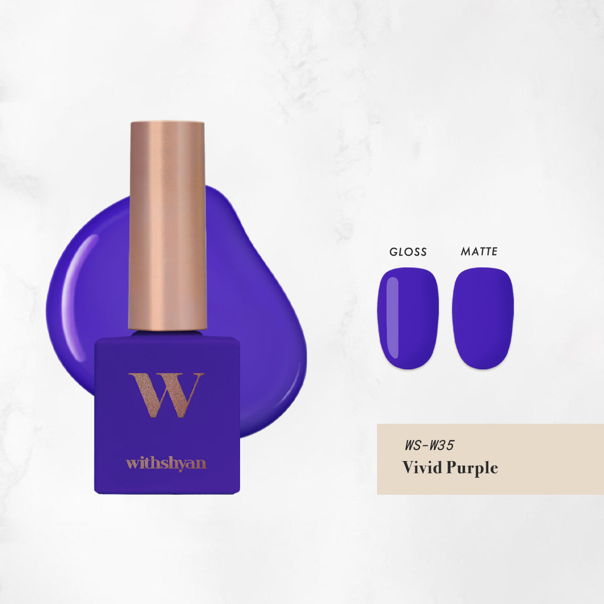 WithShyan WithGel Solid Series, WS-GEL-W35 Vivid Purple