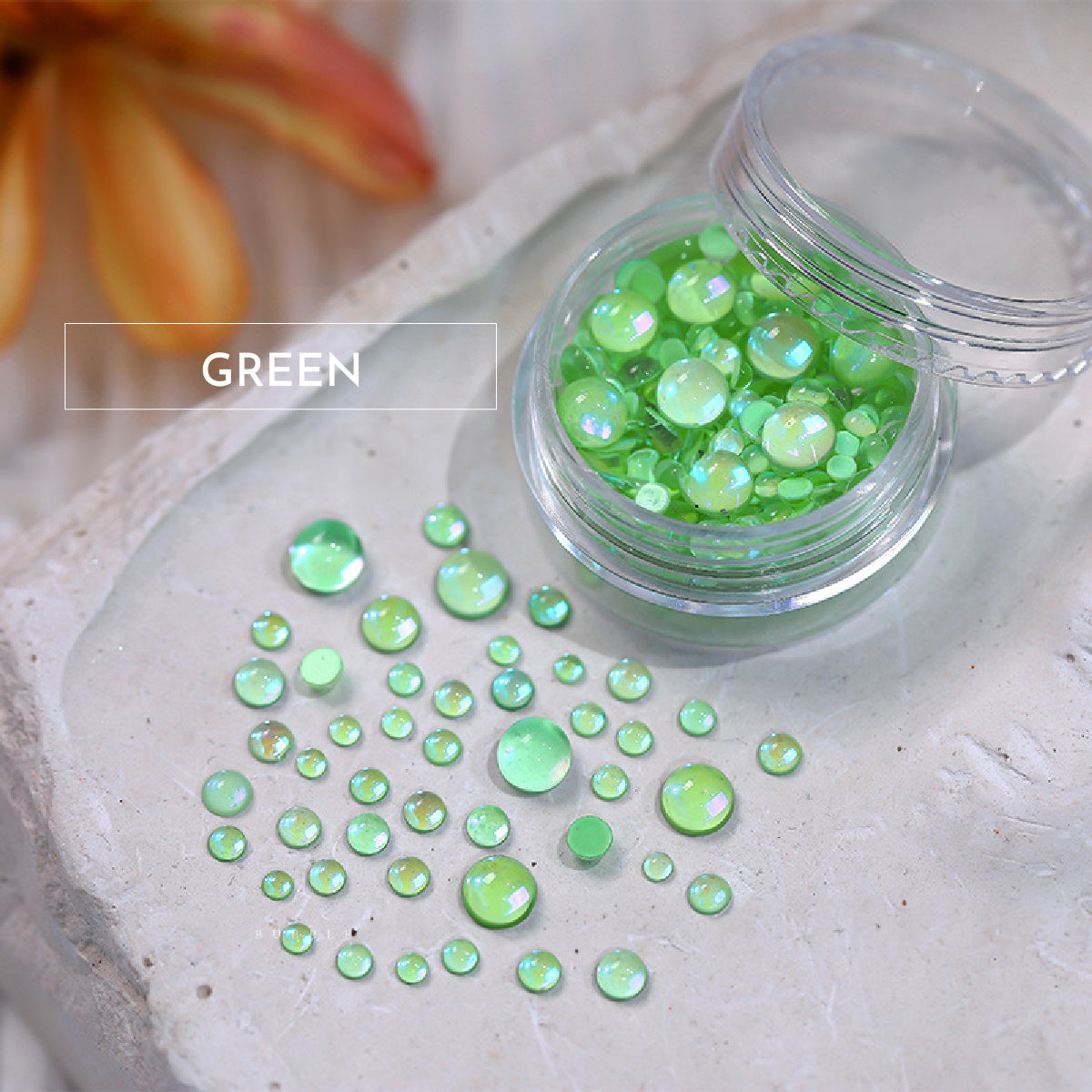 Dreamy Bubbles Iridescent Flatback Beads