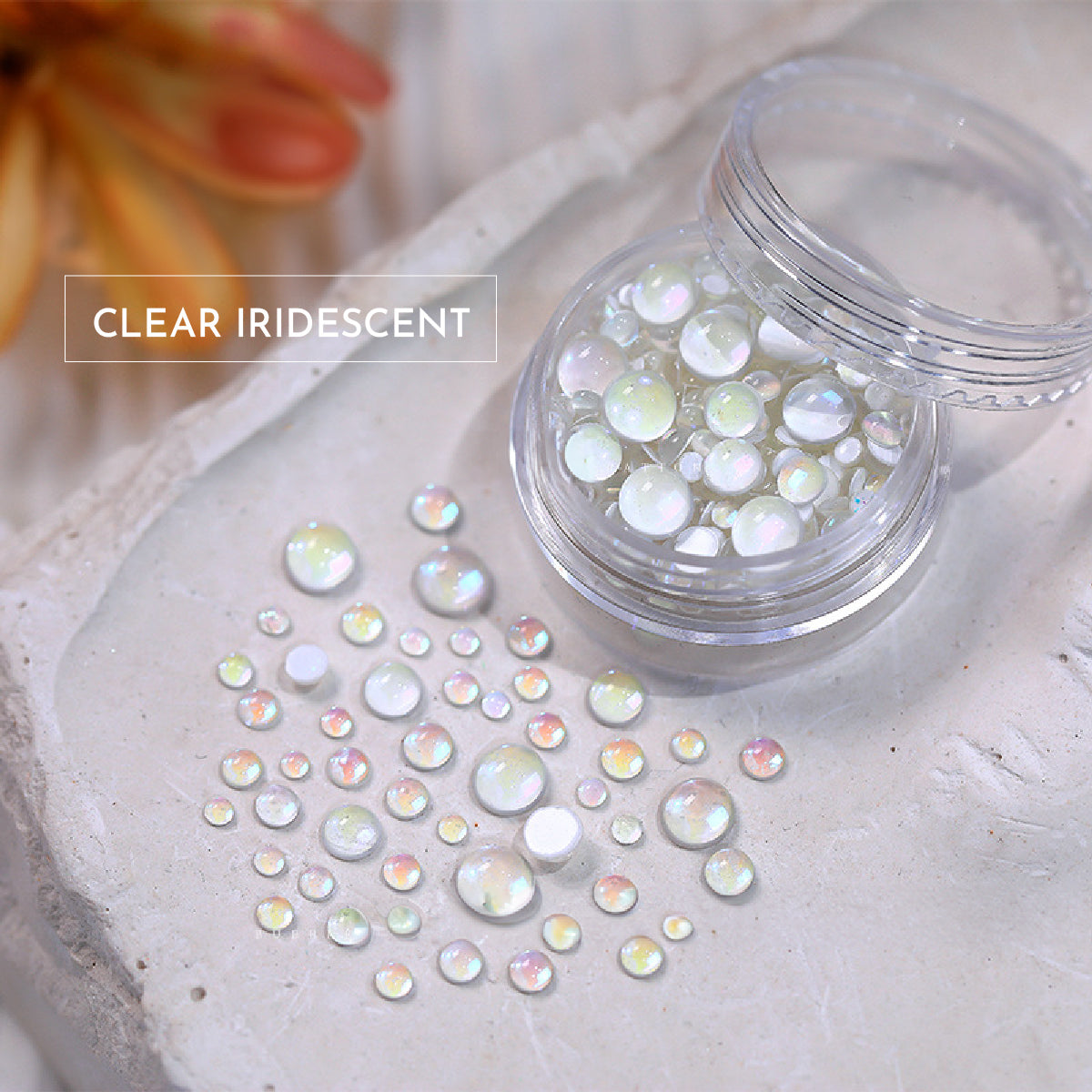 Dreamy Bubbles Iridescent Flatback Beads