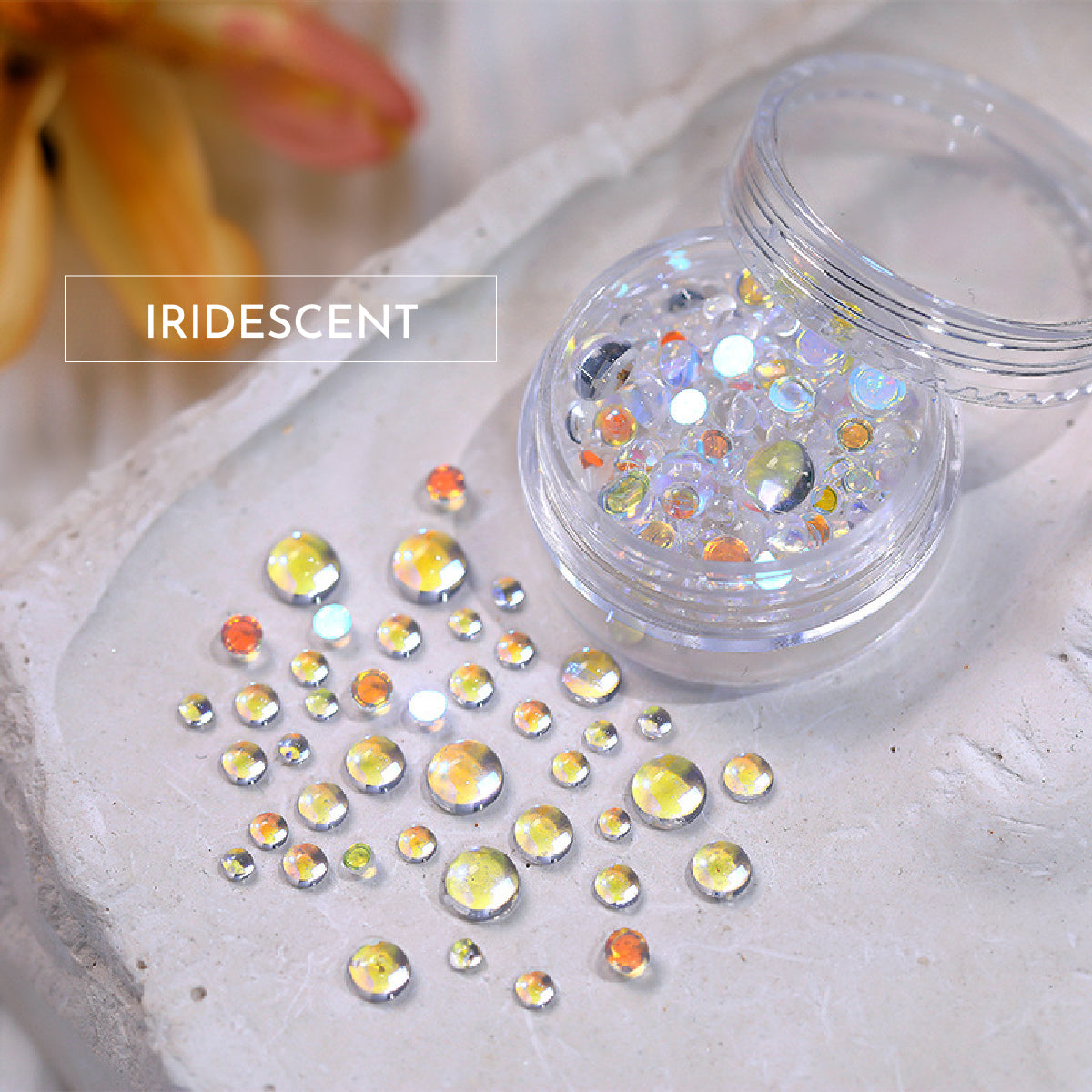 Dreamy Bubbles Iridescent Flatback Beads