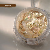 Seashell Flakes with Dried Petals and Shimmer Nail Art Decoration Mix