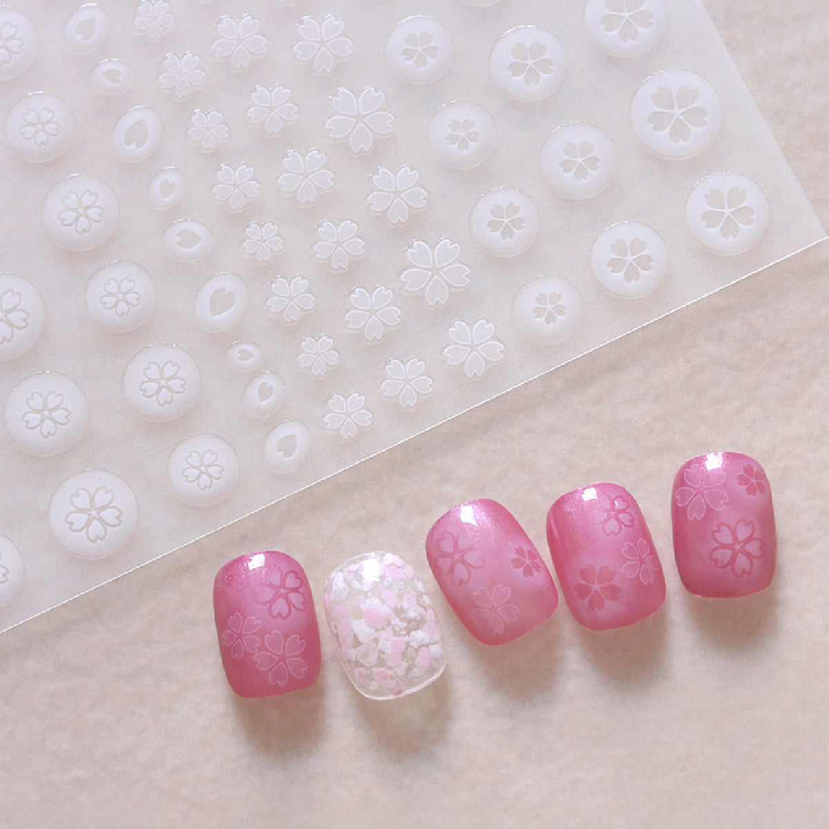White Ombré  Nail Art Stickers