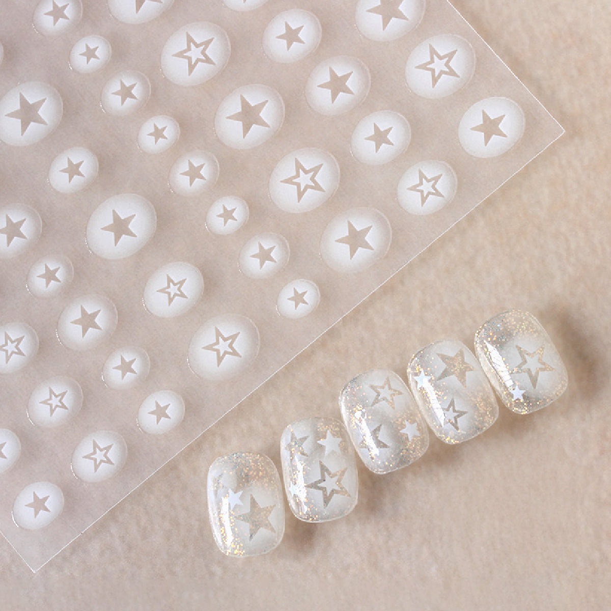 White Ombré  Nail Art Stickers