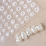 White Ombré  Nail Art Stickers