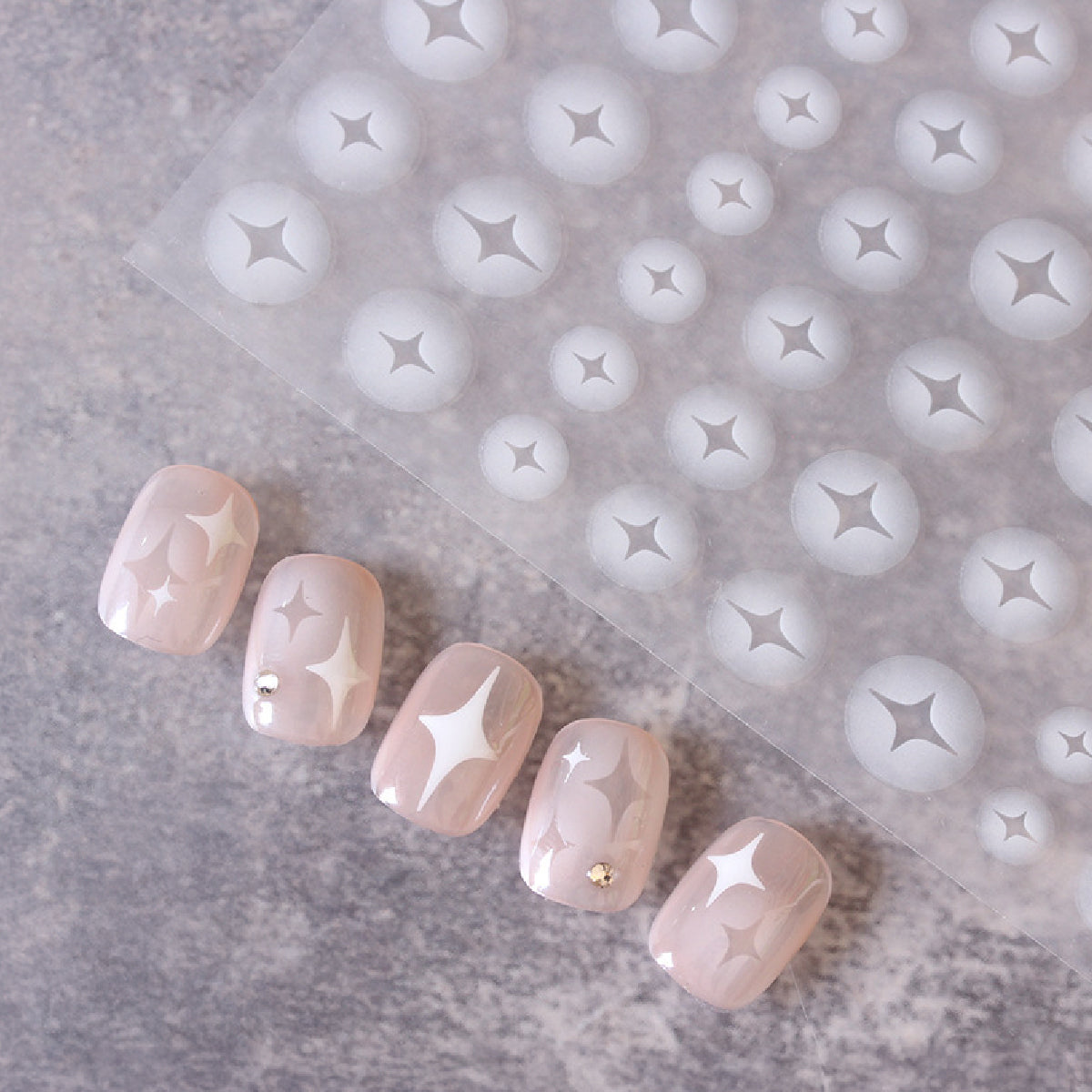 White Ombré  Nail Art Stickers