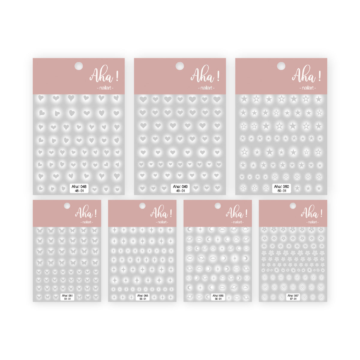 White Ombré  Nail Art Stickers