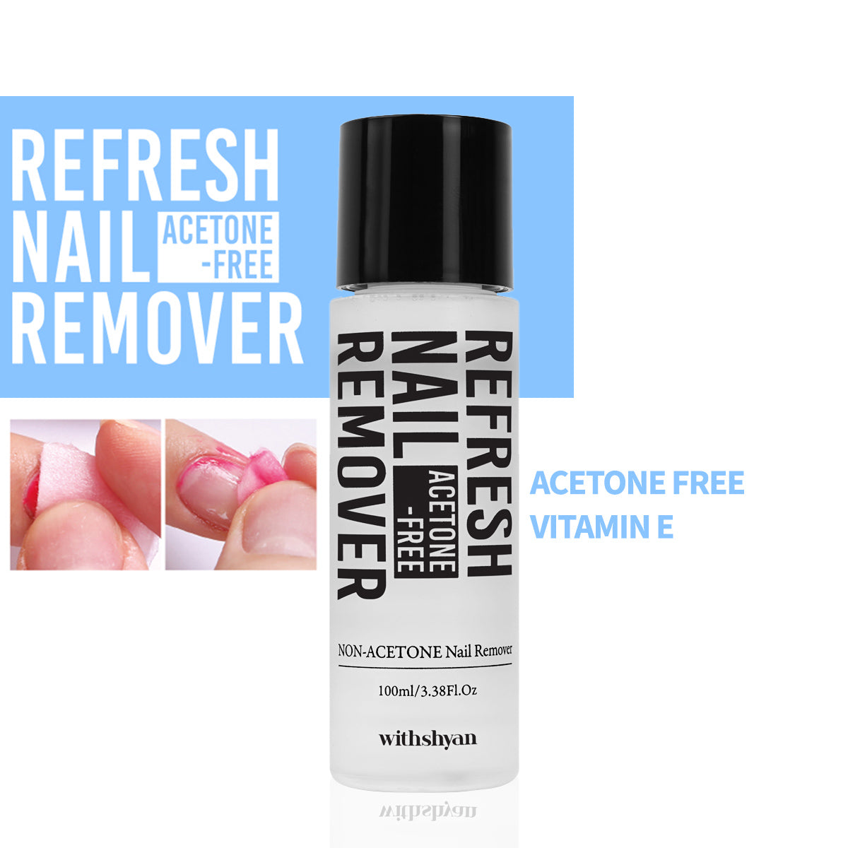 WithShyan Refresh Acetone Free Nail Polish Remover