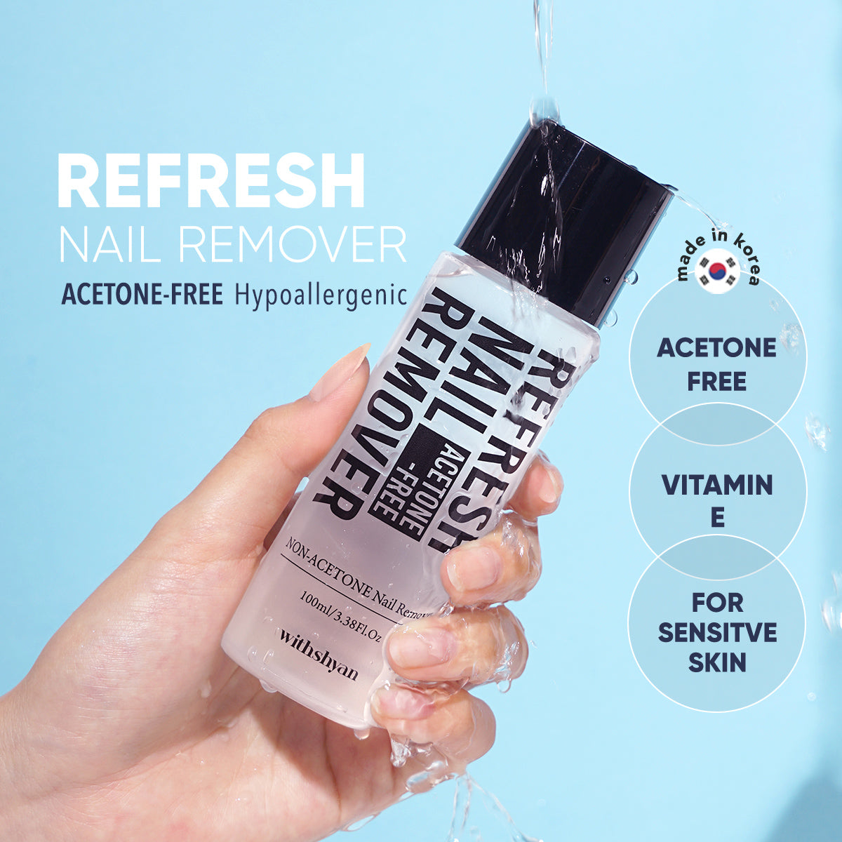 WithShyan Refresh Acetone Free Nail Polish Remover Cover
