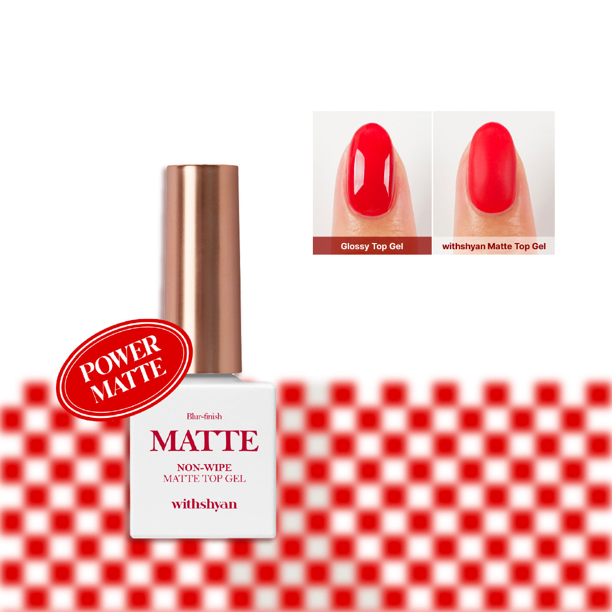 Withshyan Non-Wipe Matte Top Gel Coat 10ml