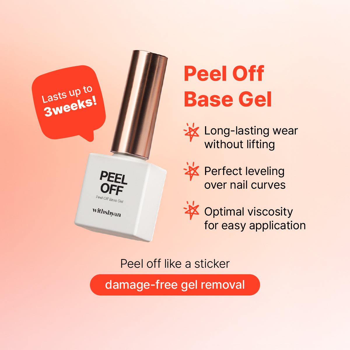 Easy Peel Off Base Gel & Remover Set