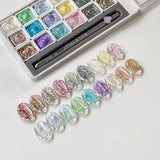 NAIL & YOLLY Frappuccino Shimmer Pearl Gel Palette / 18 Colours