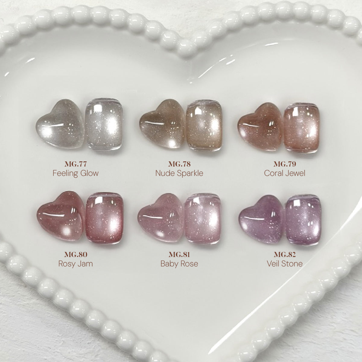 YOGURT NAIL Jeweling Collection / 6 Dual Effect Magnetic Cateye