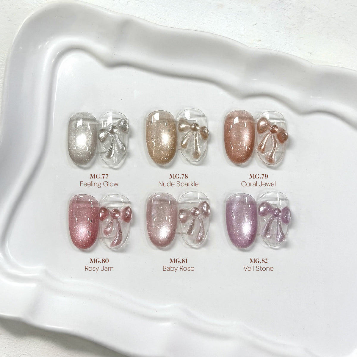 YOGURT NAIL Jeweling Collection / 6 Dual Effect Magnetic Cateye