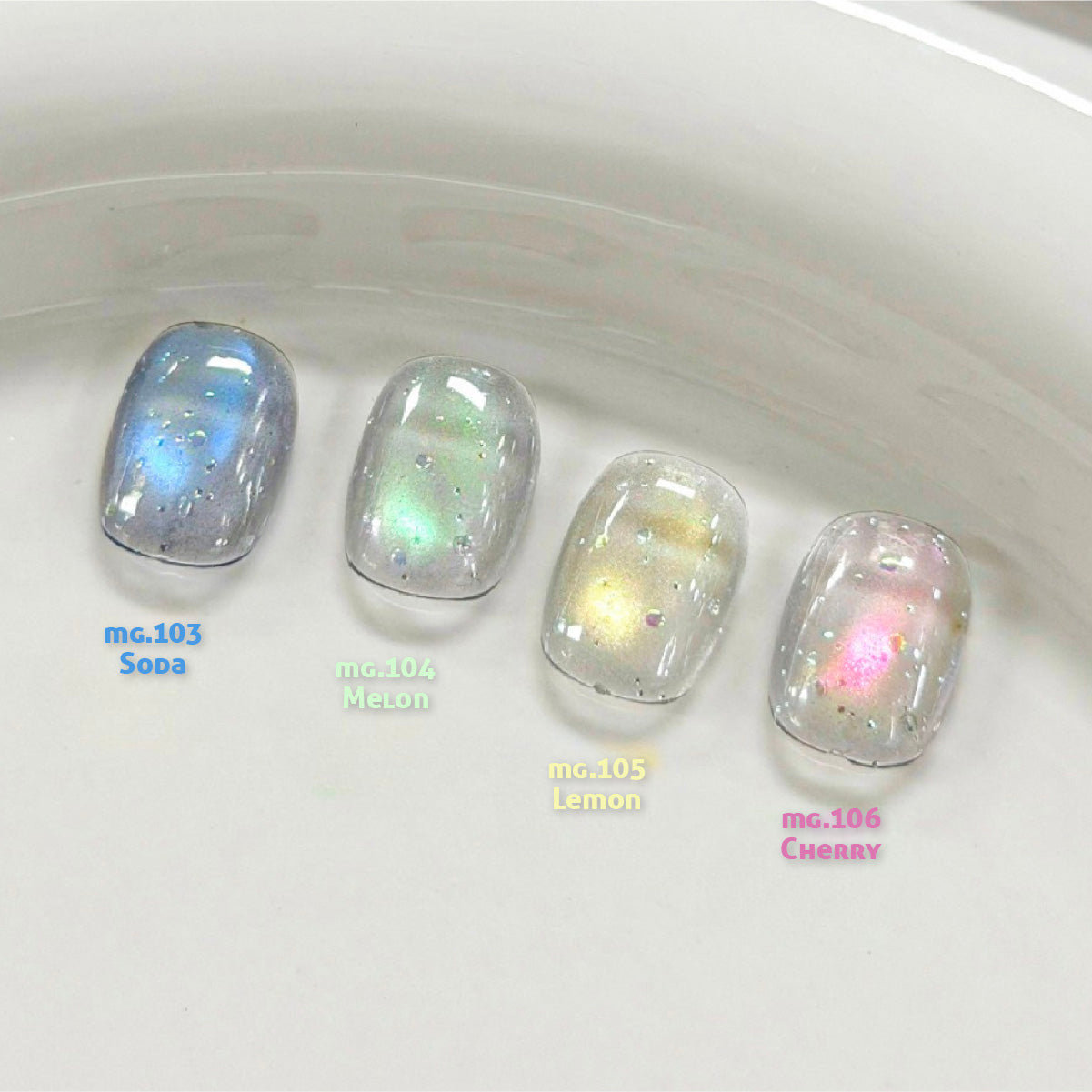 YOGURT NAIL Sugar Glass Magnetic Gel Collection / 4 Colours