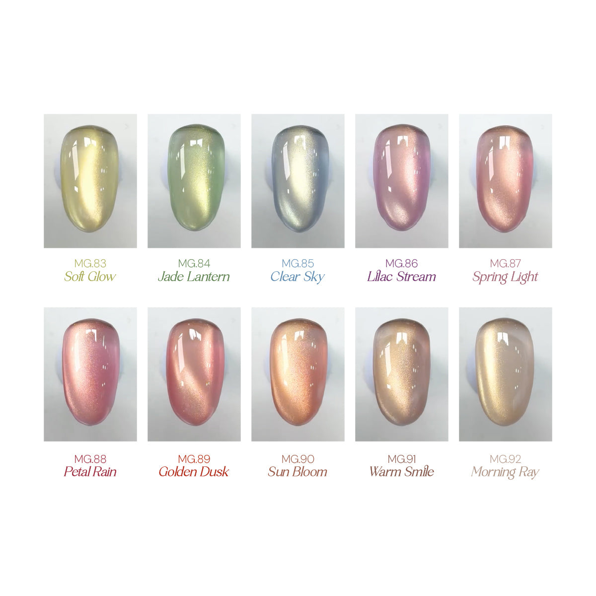 YOGURT NAIL Sunshine Magnetic Cat Eye Collection / 10 Colours