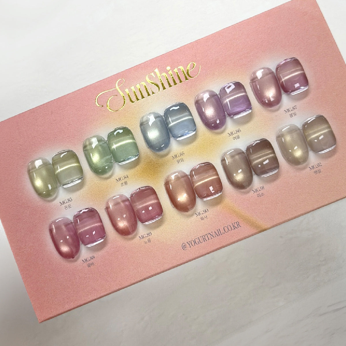 YOGURT NAIL Sunshine Magnetic Cat Eye Collection / 10 Colours