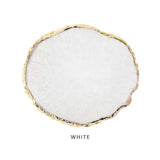 White Resin Agate Nail Art Mixing Palette 