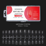 Medium Coffin Soft Gel Tip Extension 